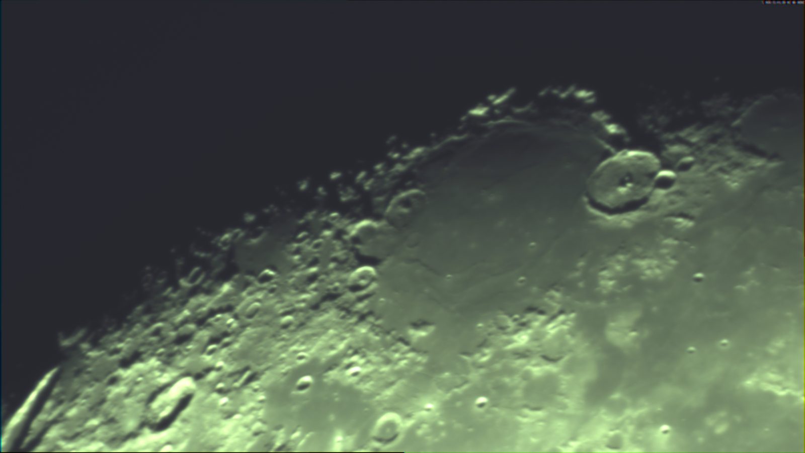 Moon, craters close-up