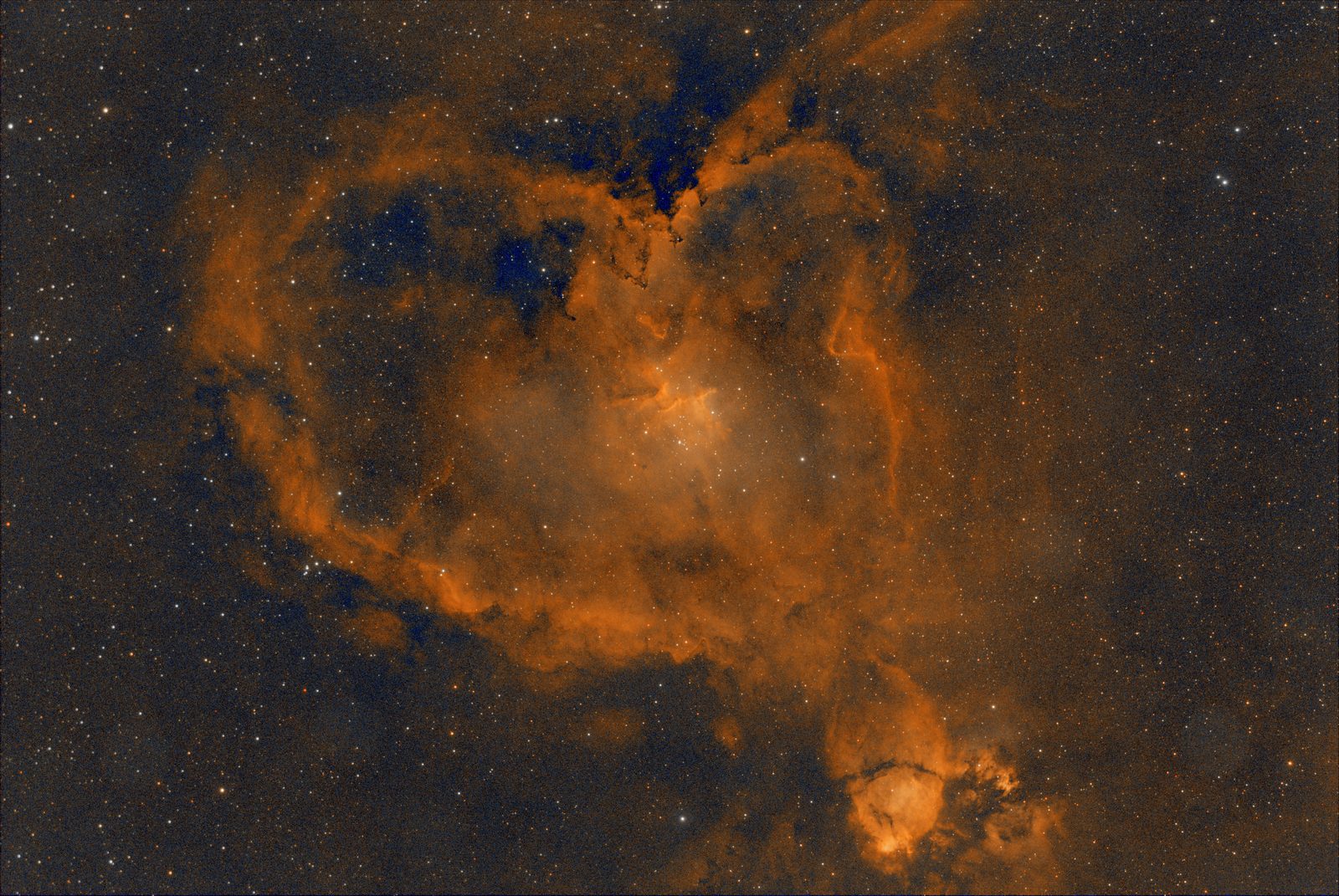 Heart Nebula, star recomposition